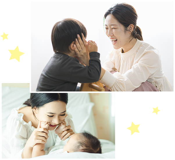 子どもと触れ合うお母さんのイメージ